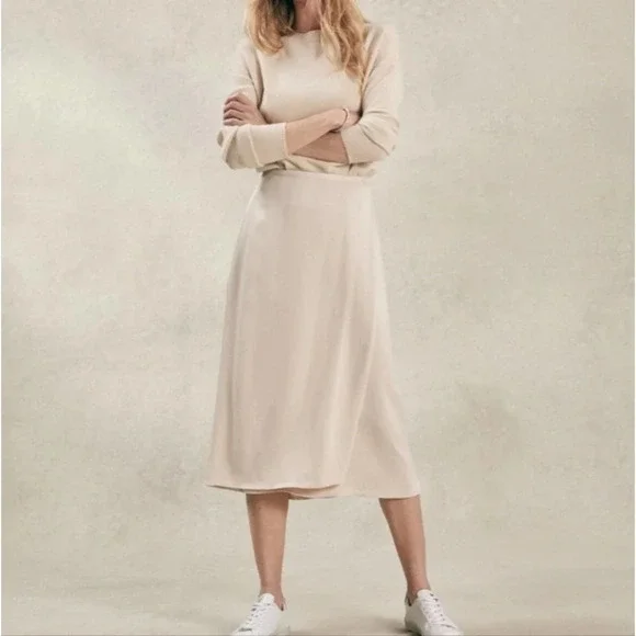 NWT White Company Wrap Satin Skirt size UK10 (fits US size 6) - Picture 1 of 5